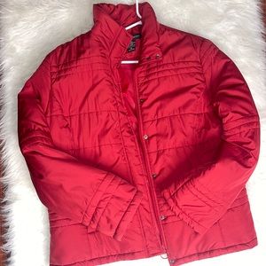 New York & company red puffy jacket extra large